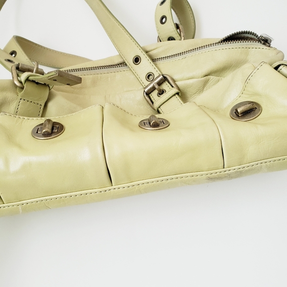 Vintage Cynthia Rowley Light Green Leather Handbag - Picture 11 of 16